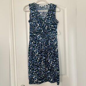 Lark & Ro flattering wrap gathered dress 8 medium NEW